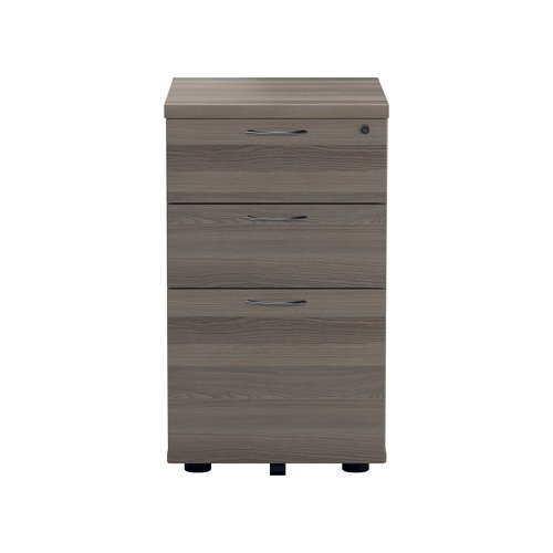 Jemini 3 Drawer Under Desk Pedestal 404x500x690mm Grey Oak KF81081