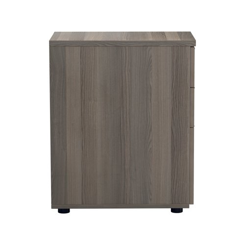 Jemini Essentials 3 Drawer Desk High Pedestal 404x800x730mm Grey Oak KF81089