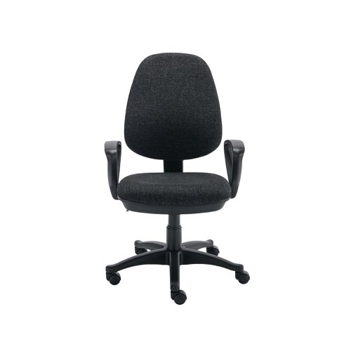 Astin Nesta Operator Chair with Fixed Arms 590x900x1050mm Charcoal KF810937