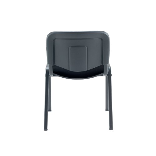 This multipurpose stacking chair from Jemini is a comfortable, durable choice for offices, meeting rooms, reception areas and more. It features a soft black upholstered seat and back with a sturdy frame for durability. The chairs can be stacked when not in use to save space, ideal for occasional conferences and meetings.