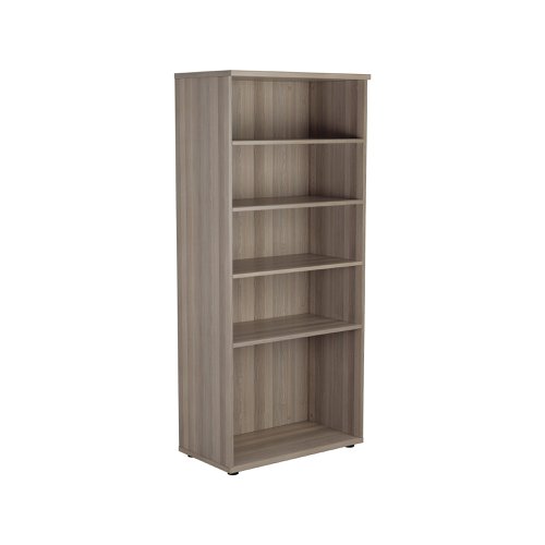 Jemini Wooden Bookcase 800x450x1800mm Grey Oak KF810995