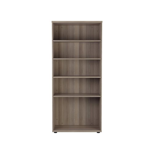 Jemini Wooden Bookcase 800x450x1800mm Grey Oak KF810995 | VOW