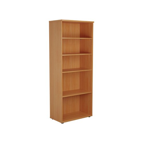 Jemini Wooden Bookcase 800x450x2000mm Beech KF811039 | VOW