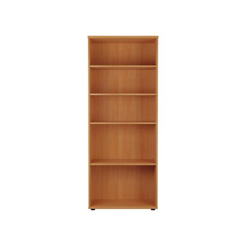 Jemini Wooden Bookcase 800x450x2000mm Beech KF811039 | VOW