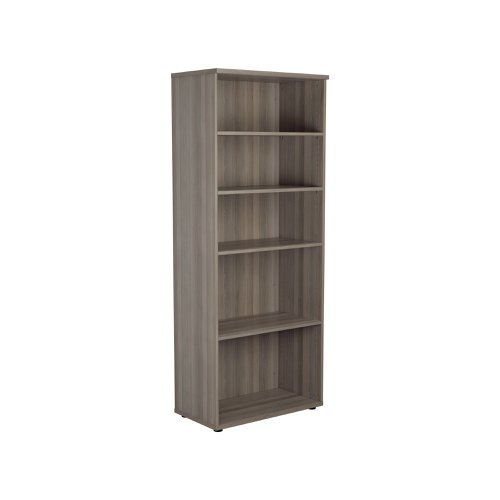 Jemini Wooden Bookcase 800x450x2000mm Grey Oak KF811169 | VOW