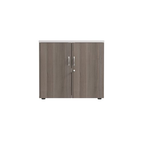 Jemini Wooden Cupboard 800x450x730mm White/Grey Oak KF811299