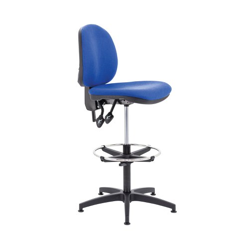 Arista Medium Back Draughtsman Chair 700x700x840-970mm Adjustable Footrest Blue KF815147