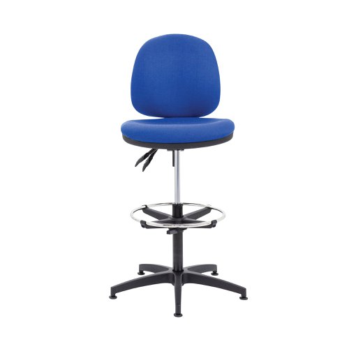 Arista Medium Back Draughtsman Chair 700x700x840-970mm Adjustable Footrest Blue KF815147