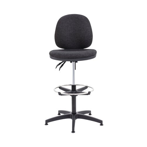 Arista Medium Back Draughtsman Chair 700x700x840-970mm Adjustable Footrest Charcoal KF815148