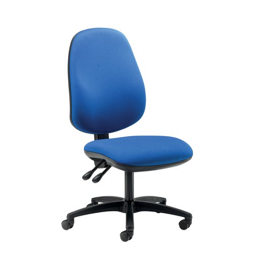 Cappela Campos High Back Posture Chair No Arms 2 Lever Mechanism Fabric Blue KF81987