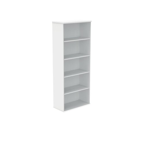 Polaris Bookcase 4 Shelf 800x400x1980mm Arctic White KF821126