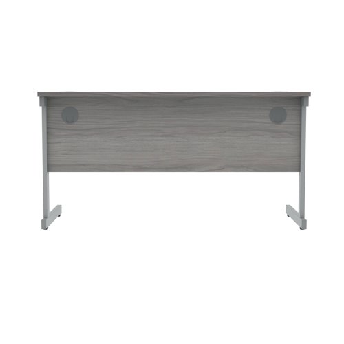 Polaris Rectangular Single Upright Cantilever Desk 1200x600x730mm Alaskan Grey Oak/Silver KF821900