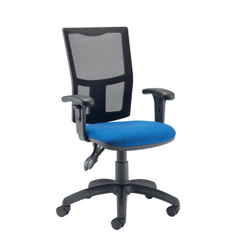 Jemini Medway High Mesh Back Operator Chair Adjustable Arms Royal Blue KF821939