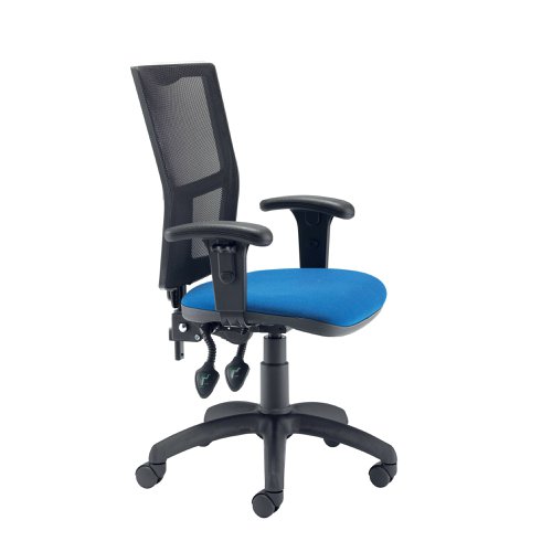 Jemini Medway High Mesh Back Operator Chair Adjustable Arms Royal Blue KF821939