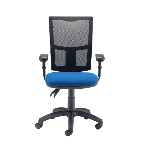 Jemini Medway High Mesh Back Operator Chair Adjustable Arms Royal Blue KF821939