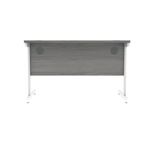 Polaris Rectangular Single Upright Cantilever Desk 1200x800x730mm Alaskan Grey Oak/White KF821990