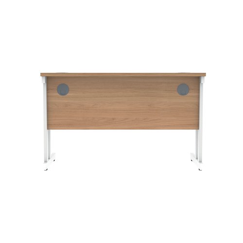 Polaris Rectangular Double Upright Cantilever Desk 1200x600x730mm Norwegian Beech/White KF822100