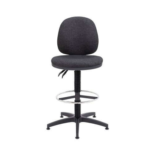 Jemini Medium Back Operator Chair Fixed D-Kit Charcoal KF822461