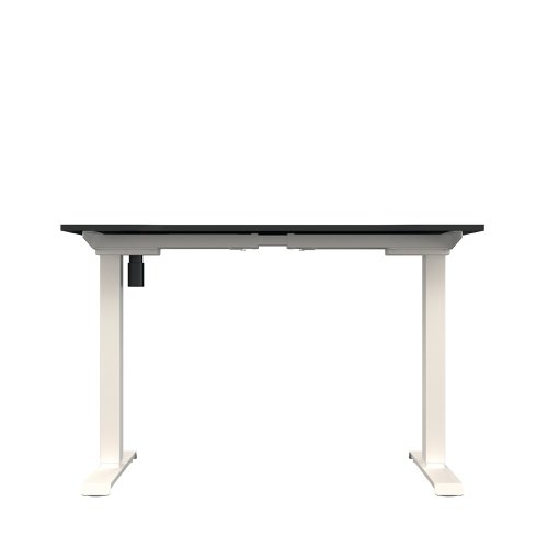 Okoform Single Motor Sit/Stand Heated Desk 1200x600x734-1234mm Black/White KF822542