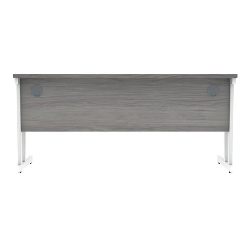 Polaris Rectangular Double Upright Cantilever Desk 1600x600x730mm Alaskan Grey Oak/White KF822600