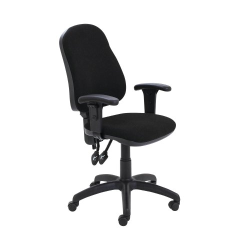 First Calypso Operator Chair With Adjustable Arms 640x640x985 1175mm Black Kf822875