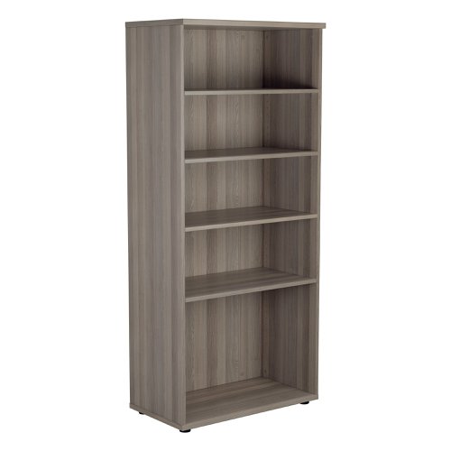 This Jemini Bookcase provides a convenient storage solution for organised office filing. Complete with four shelves, this bookcase is suitable for filing and storing lever arch and box files. The bookcase measures 800 x 450 x 1800mm and comes in a grey oak finish to complement the Jemini furniture range.