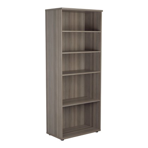 Jemini Wooden Bookcase 800x450x2000mm Grey Oak KF822891