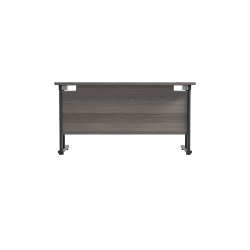 Jemini Rectangular Double Upright Cantilever Desk 1200x600x730mm Grey Oak/Black KF822967