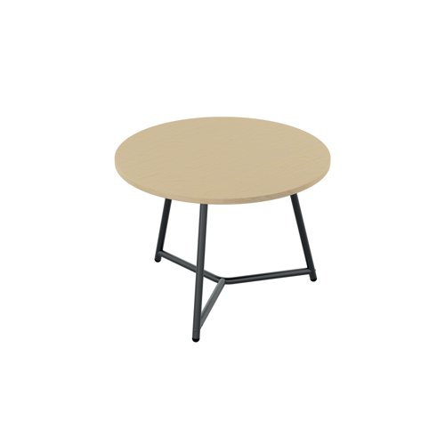 Jemini Trinity Low Table 600x600x435mm Maple/Black KF823391