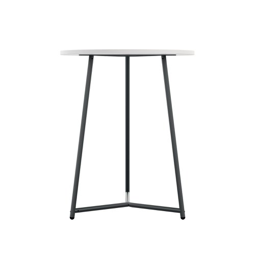 Jemini Trinity Mid Table 600x600x735mm White/Black KF823483