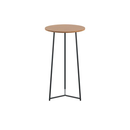 Jemini Trinity High Table 600x600x1110mm Nova Oak/Black KF823544