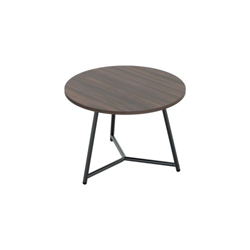 Jemini Trinity Low Table 800x800x435mm Dark Walnut/Black KF823582