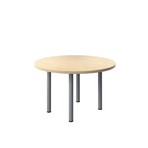 Jemini Circular Meeting Table 1200x1200x730mm Maple KF840183