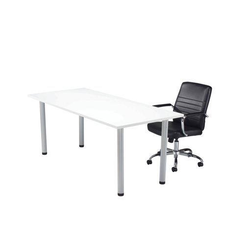 Jemini Rectangular Meeting Table 1800x800x730mm White KF840187