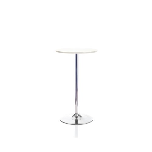 Jemini Bistro Trumpet Table Tall 600x600x1045mm White/Chrome KF840209