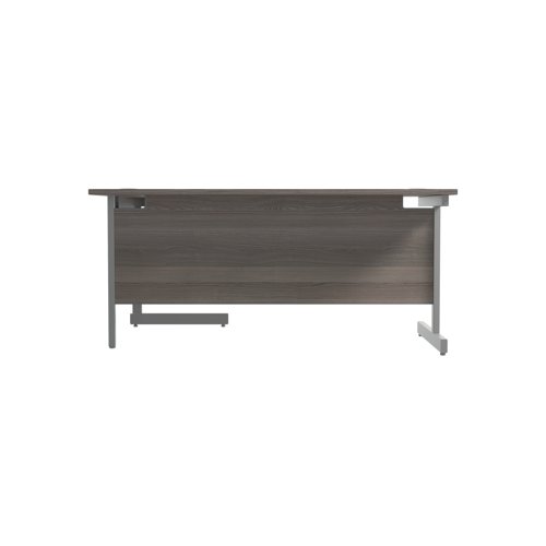 Jemini Radial Right Hand Single Upright Desk 1800x800-1200x730mm Grey Oak/Silver KF846017