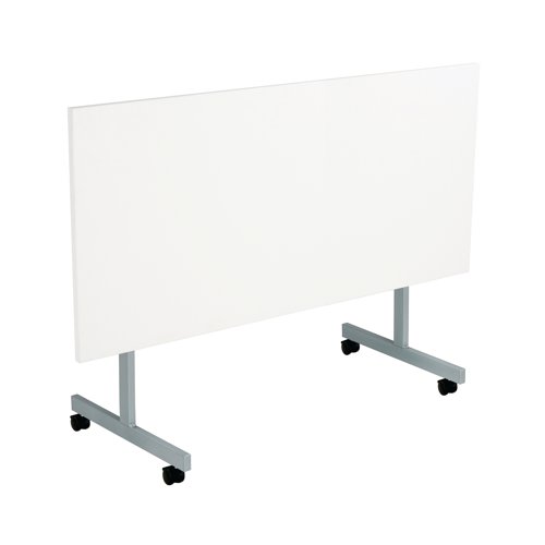 Jemini Rectangular Tilting Table 1600x700x730mm White/Silver KF846062