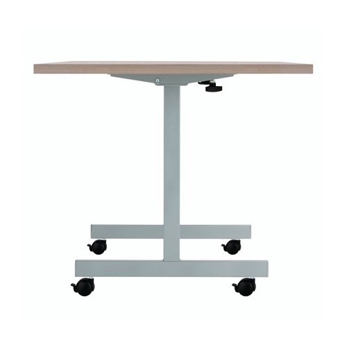 Jemini Rectangular Tilting Table 1600x800x730mm Grey Oak/Silver KF846093