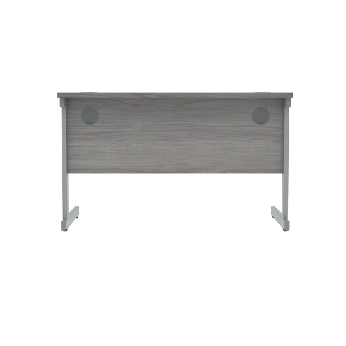 Polaris Rectangular Single Upright Cantilever Desk 1400x800x730mm White/Silver KF882338