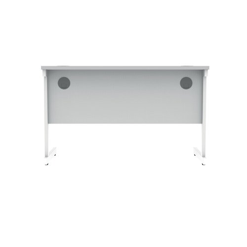 Polaris Rectangular Single Upright Cantilever Desk 1200x600x730mm Arctic White/Arctic White KF882339