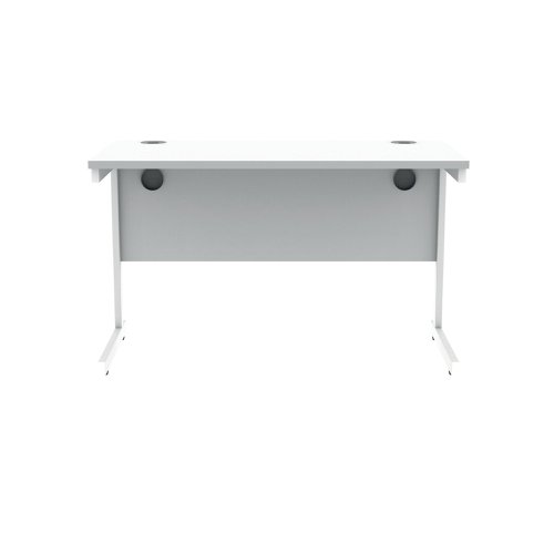 Polaris Rectangular Single Upright Cantilever Desk 1200x600x730mm Arctic White/Arctic White KF882339