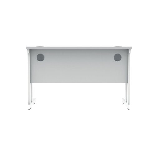 Polaris Rectangular Double Upright Cantilever Desk 1200x600x730mm Arctic White/White KF882352