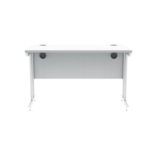 Polaris Rectangular Double Upright Cantilever Desk 1200x600x730mm Arctic White/White KF882352