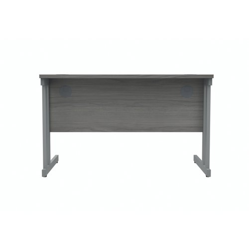 Polaris Rectangular Double Upright Cantilever Desk 1200x800x730mm Alaskan Grey Oak/Silver KF882363