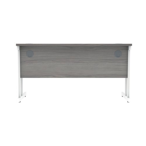 Polaris Rectangular Double Upright Cantilever Desk 1400x600x730mm Alaskan Grey Oak/White KF882369