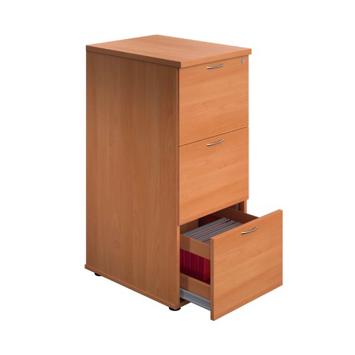 Jemini 3 Drawer Filing Cabinet 464x600x1030mm Beech Version 2 KF90457 | VOW