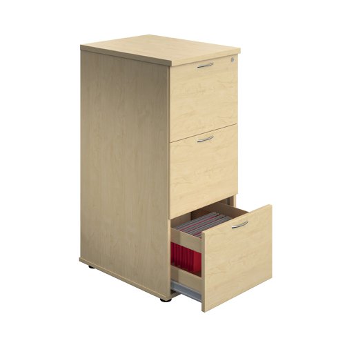 Jemini 3 Drawer Filing Cabinet 464x600x1030mm Maple KF90462 | VOW