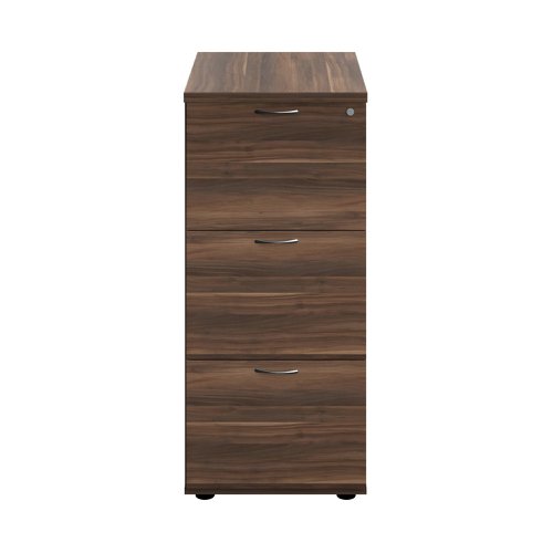 A must for any office, this sturdy three drawer wooden filing cabinet will help to keep your documents filed securely in A4 or foolscap hanging files. It is lockable, with an anti-tilt mechanism and 100% drawer extension.