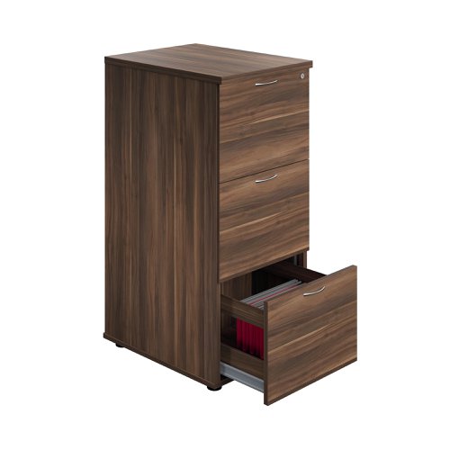 Jemini 3 Drawer Filing Cabinet 464x600x1030mm Dark Walnut KF90466 | VOW