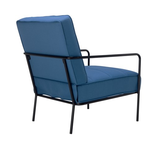 Jemini Wire Frame Reception Armchair 620x880x830mm Navy KF90478